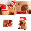 Adorable Christmas Capybara Plush Toy With Soft Short Plush Filling For Kids Gifts