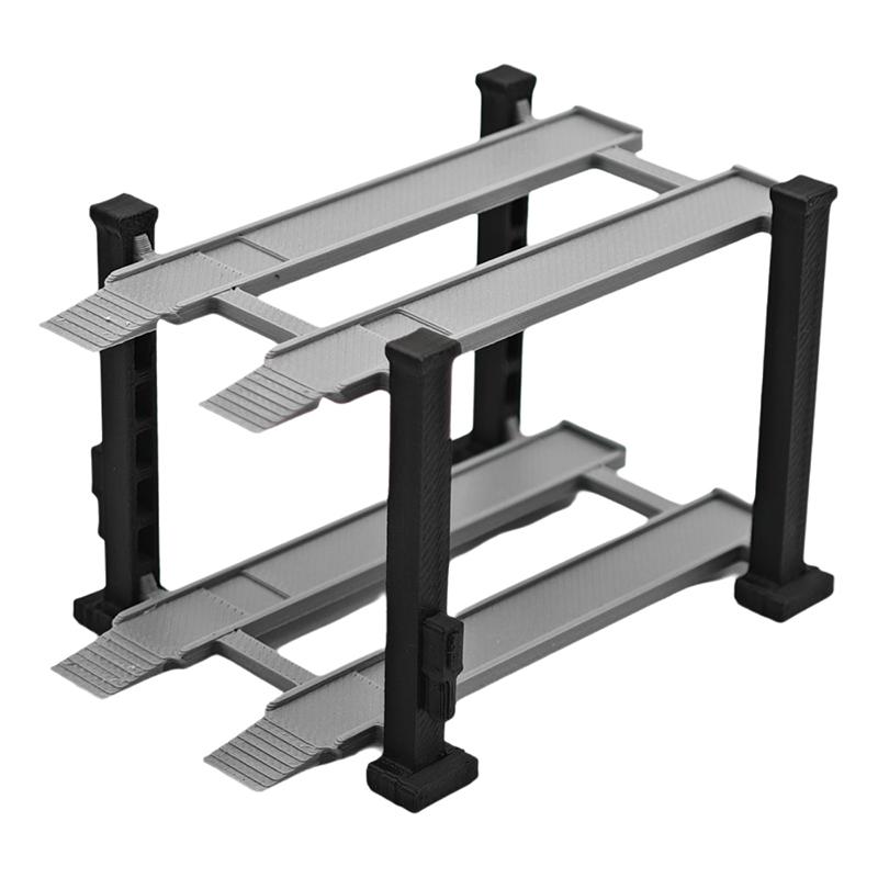 3D Printed Double-Layer Parking Rack Display Stand for 1:64 Scale Diecast Model Cars Diorama Accessory
