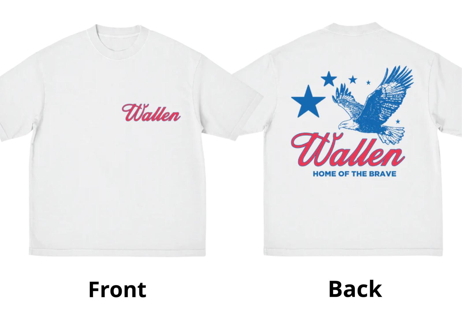 Morgan Wallen Home Of The Brave T-Shirt All Size XXL