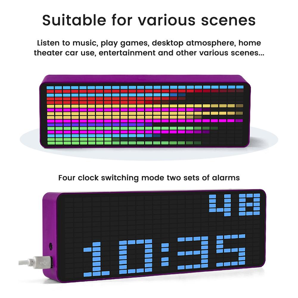 Music Spectrum Display 384 RGB LEDs 20 Dynamic Effects 7 Color Effects Music Spectrum Analyzer Indicator 5V Spectrum Analyzers
