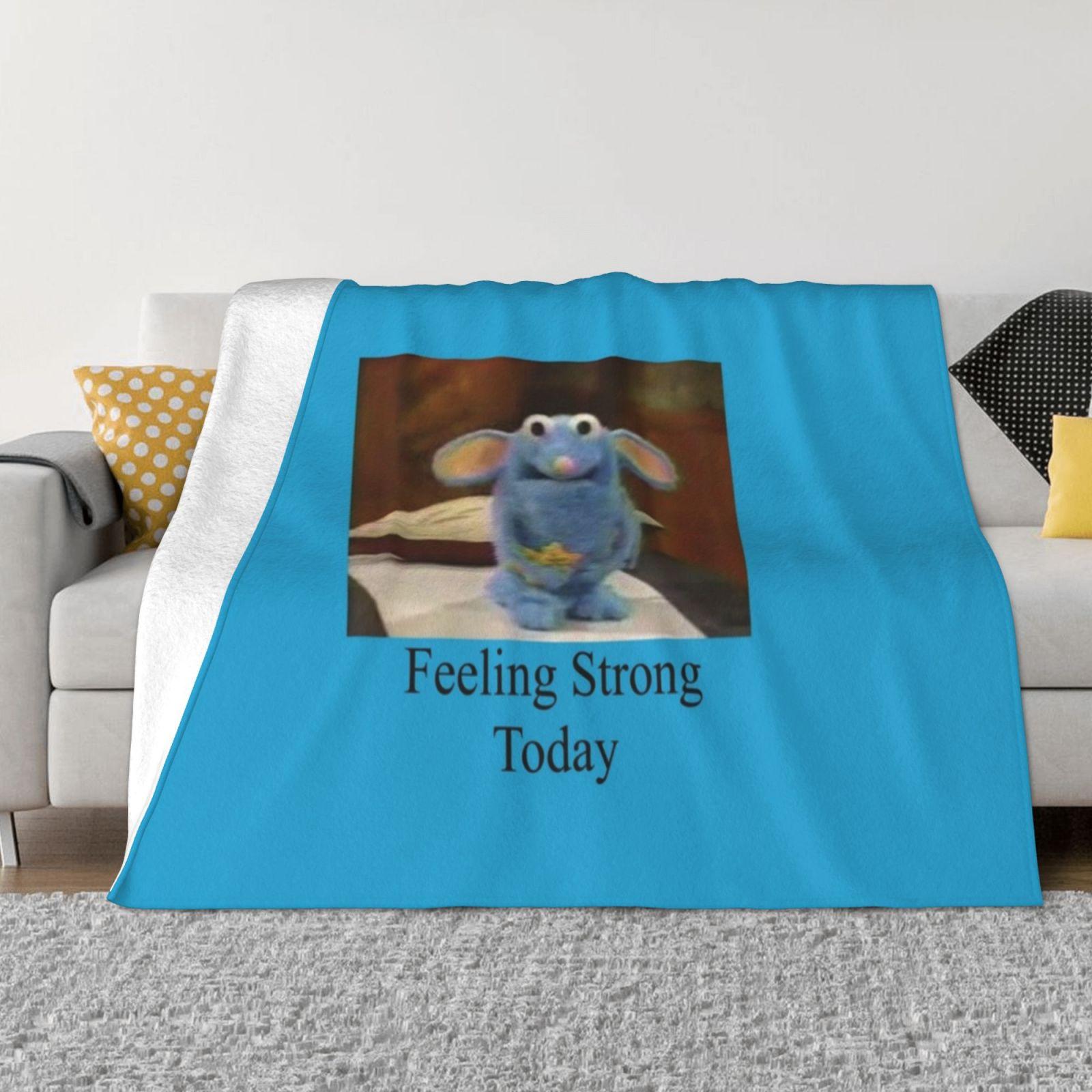 Anxious Tutter Creative Design Light Thin Soft Flannel Blanket Tutter Blue Mouse Bear In The Big Blue House Anxious Mouse 30x40in