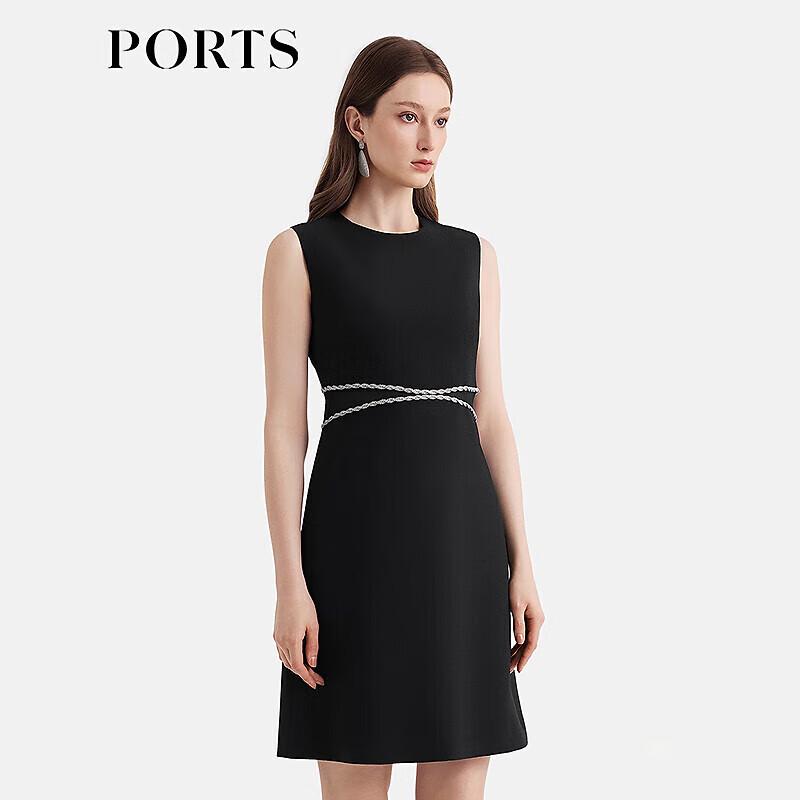 Ports 2025 S/S Elegant Short-Sleeve Mini Dress