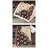 Korean Fashion Vintage Elegant Camellia Printed Square Scarf For Women