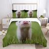 Pig Duvet Cover 3Pcs Lovely Animal Printed Bedding Set Cute Pet Comforter Cover King For Kids Boys Girl Children Bedroom Decor