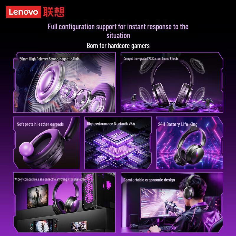 Lenovo EH140 Wireless Gaming Headset