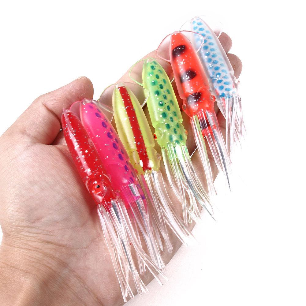 6 Angelköder Tintenfisch-Oktopus Set – Mit Haken, 14 Cm, Für Süß- & Salzwasser 6 Angelköder Tintenfisch-Oktopus Set – Mit Haken, 14 Cm, Für Süß- & Salzwasser