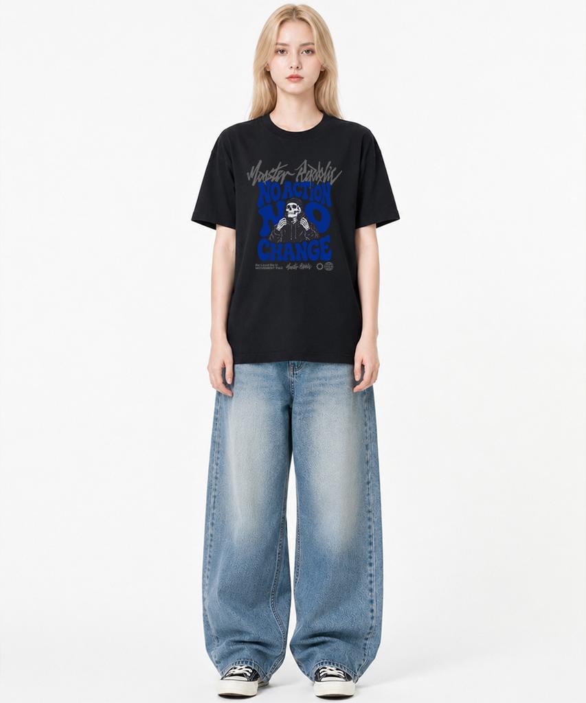 MONSTER REPUBLIC No Change Ocean Blue T-Shirt Black_9162