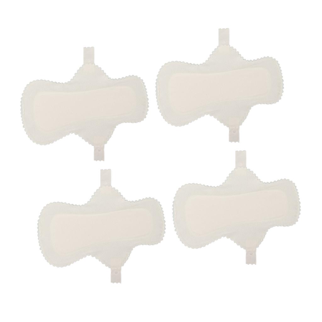 4PCS Washable Menstrual Pad Anti Leakage Breathable Pure Cotton Skin Friendly Reusable Sanitary Pad for Women Blue