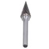 Rotary File Burr 2 Cut Pointed Cone Shape Die Grinder Bit 6mm Shank YG8 Carbide MX1225