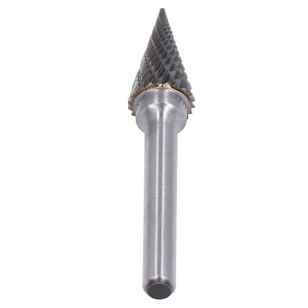 Rotary File Burr 2 Cut Pointed Cone Shape Die Grinder Bit 6mm Shank YG8 Carbide MX1225