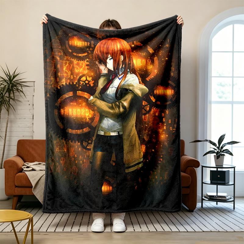 SteinsGate Soft and comfortable flannel Suitable for sofas living rooms outdoor camping travel and also makes a great anniversary gif