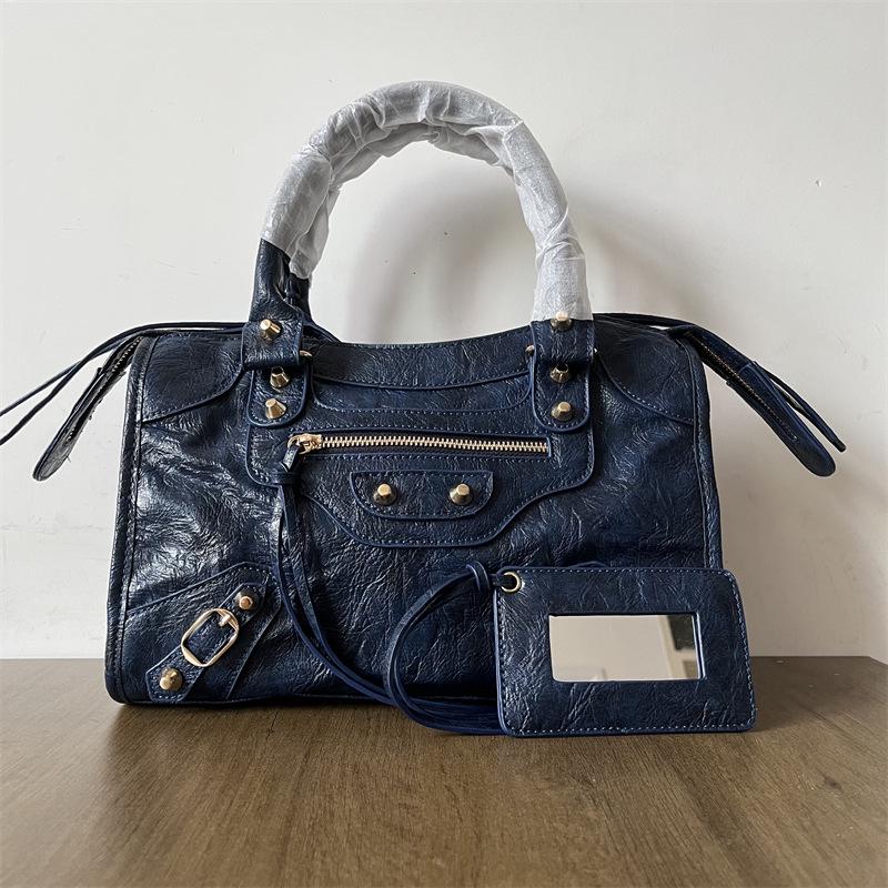 Women's Mini Crossbody Tassel Bag - Medium/Small Size, Motorcycle Style