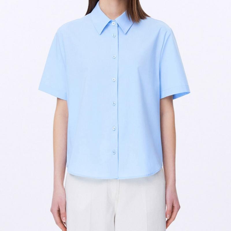 [shs Miss] Basic Half Sleeve Shirt Swwstp22200 Ll