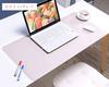 NOEINA Office Supplies PU Leather Desk Mat Mouse Mat PC Desk Study Desk Computer Mat Large Multifunctional Durable Both Sides Available White Gray 120