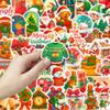 50 Cute Christmas Waterproof Stickers: Festive Decorations for Phone Cases, Water Cups, and Desktops