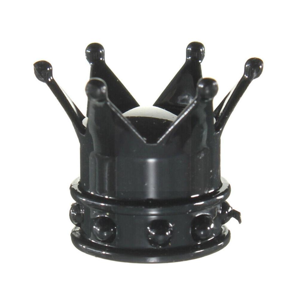 Wheel Tire Valve Caps Cover Silver Crown BLACK Diamond Dust Motorcycle Truck Bicycle Air Tyre Cover Q6H1 Stem Caps Car Valv P9S0