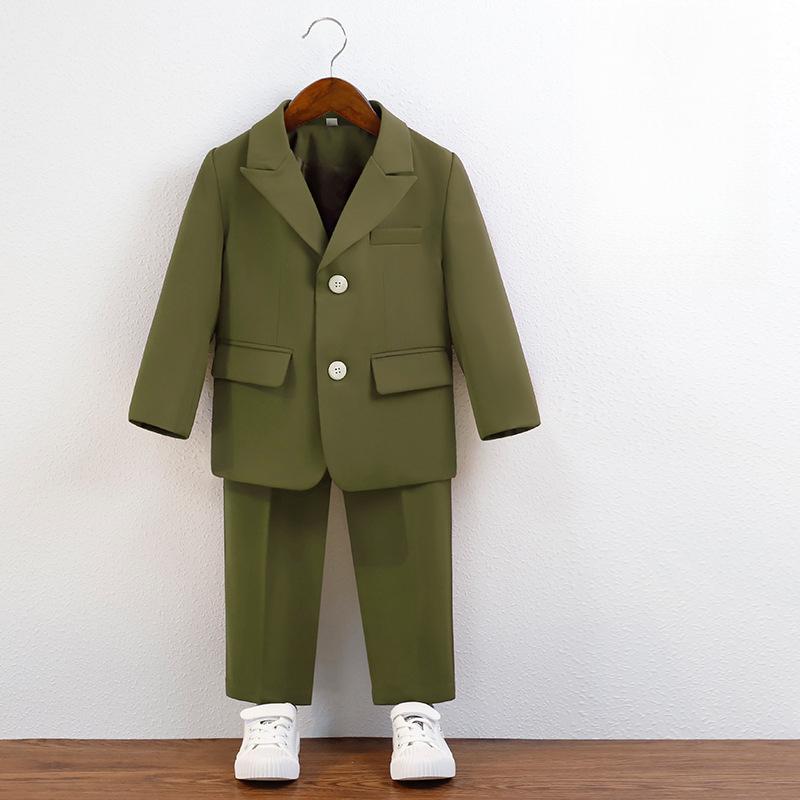 

Children s Casual Suit Spring and Autumn New Style for Boys Aged 1-3 Birthday Wedding Flower Boy Event Performance Outfit Trendy Suit 150cm