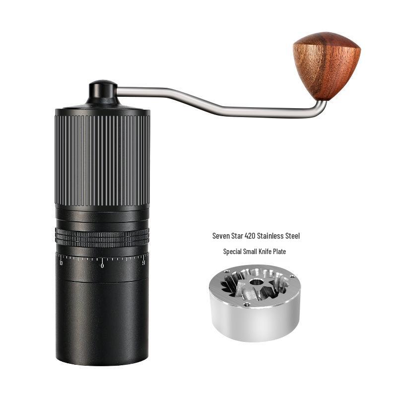 Portable Hand-Crank Coffee Grinder with Precision Adjustment for Home or Travel