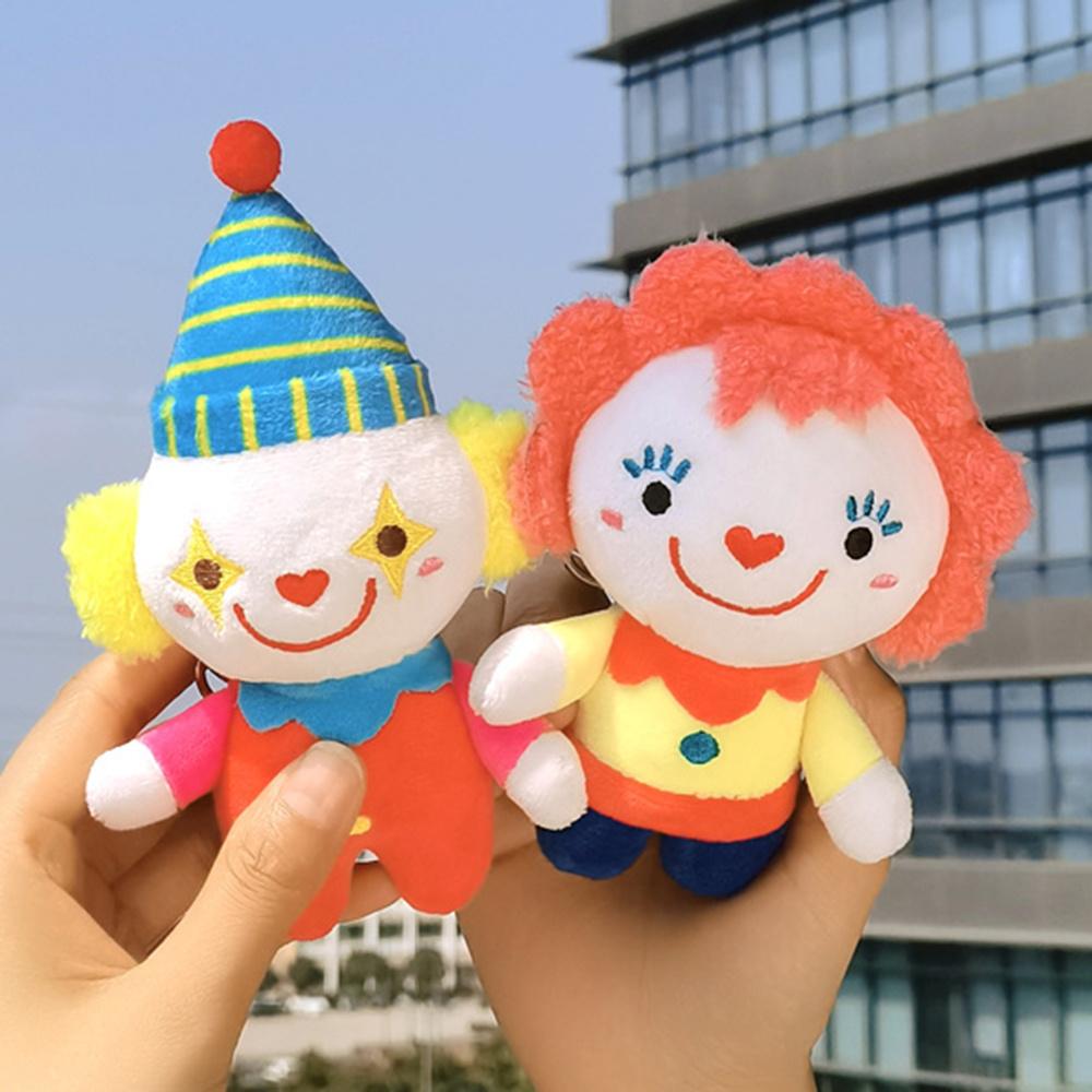 Plush Cartoon Circus Clown Stuffed Doll Schoolbag Accessories Pendant Kid