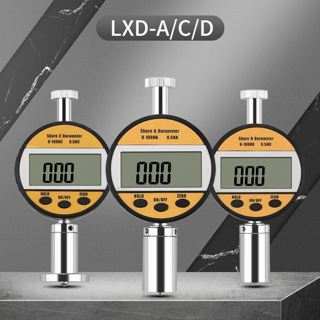 Hardness Tester Meter Portable Shore Hardness Tester with LCD Display High Precision Digital Durometer Sclerometer