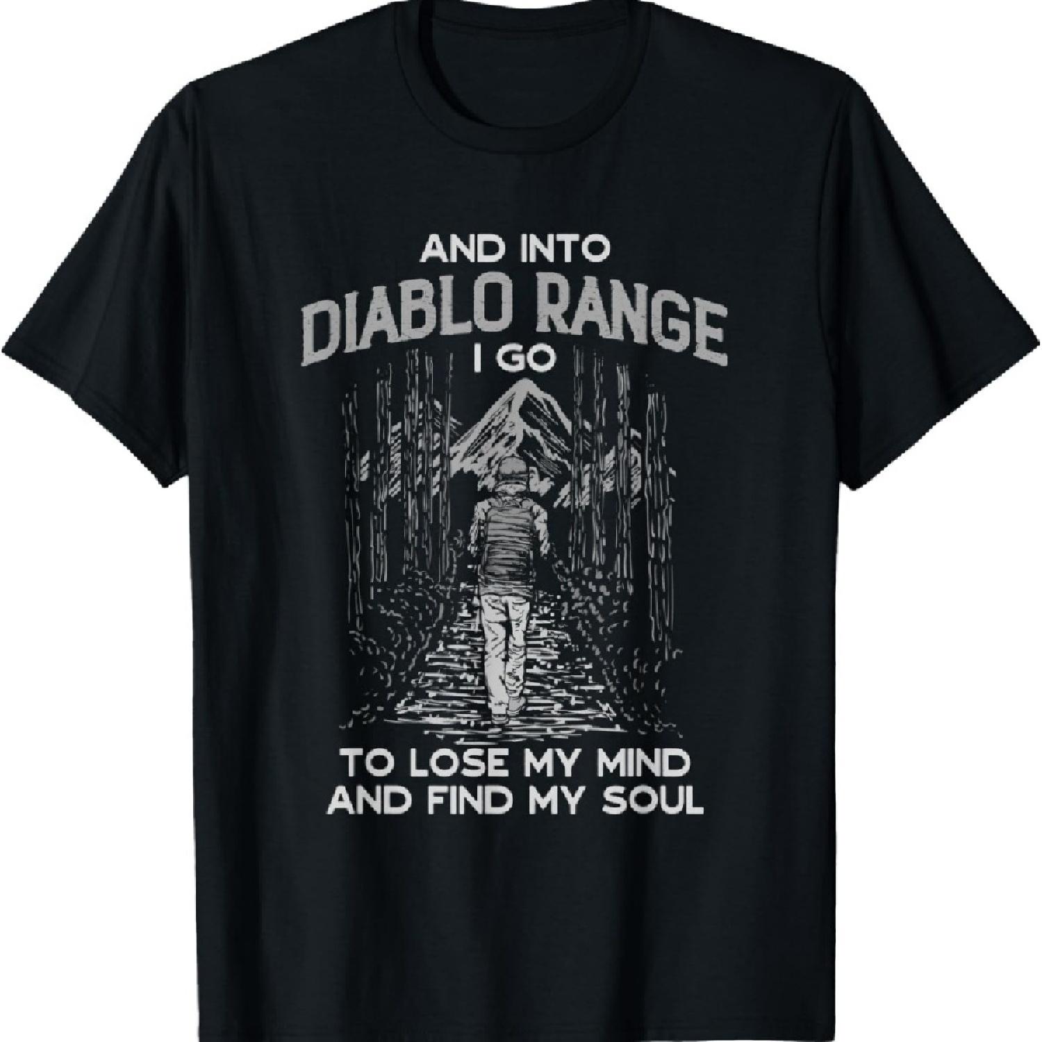 

And Into Diablo Range I Go Hiking California Hiker CA T-Shirt XXXXXL чёрный