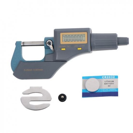 Caliper Carbide Tip Digital Electronic Outside Micrometer 0-1" 0.00005" 0-25mm