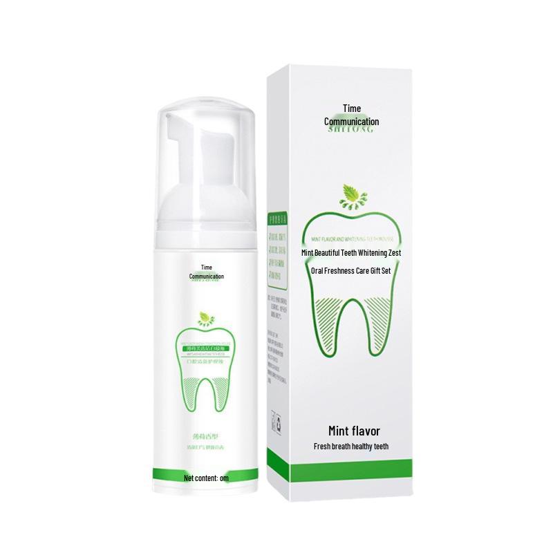 Shitong Mint Whitening Mousse Toothpaste and Mouthwash for Fresh Breath and Oral Care