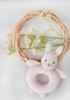 DEIGO Rassel Rassel Babyparty Geschenk Mädchen Ringrassel Hase Rosa #5704 (Sandrosa)