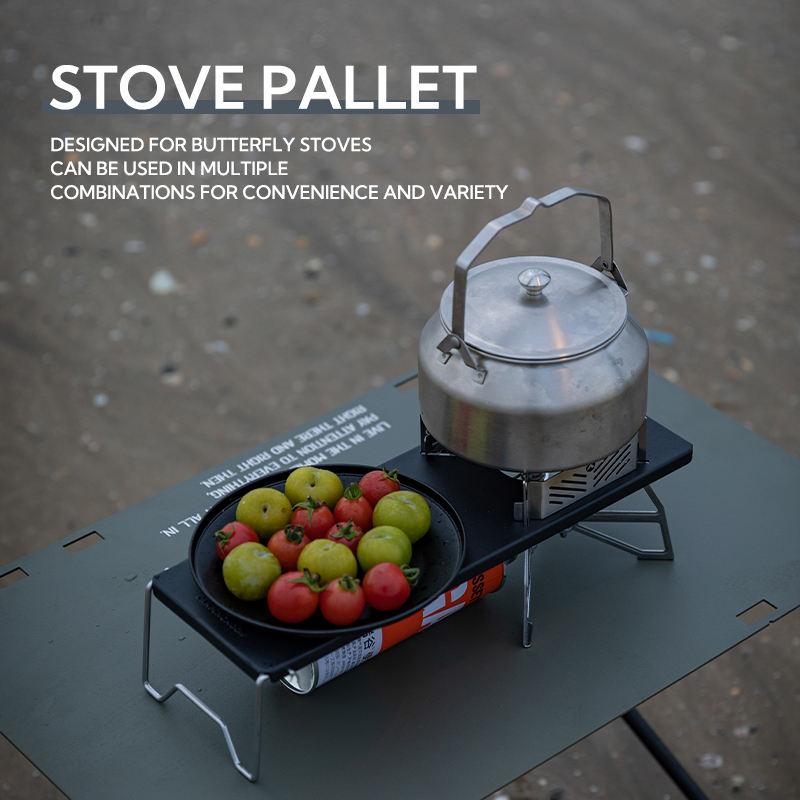 Custom logo Black Camping Accessories Set Portable Camp Kitchen Table Outdoor Camping Gas Stove burner Rack Folding Table