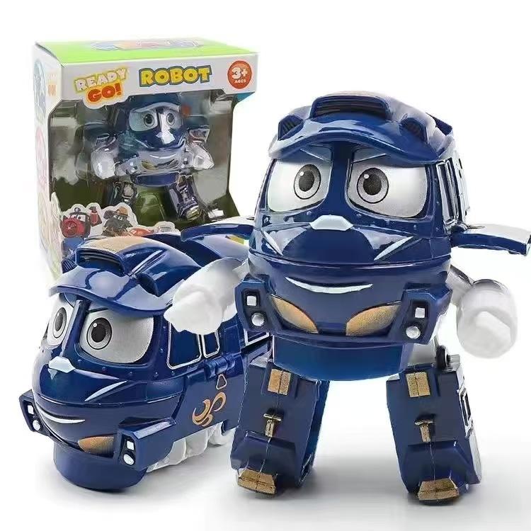 Children Cartoon Trains Deformation Robots Model Toys Plastics Train Action Figure Robot Car Anime Game Kids Gifts