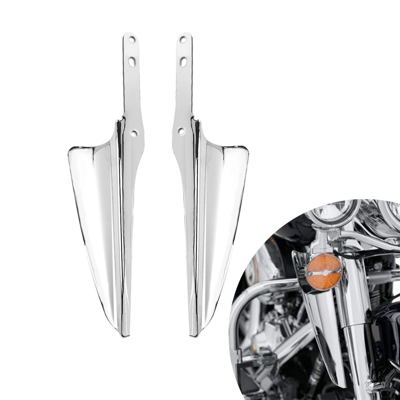 

HDBUBALUS Front Fork Mount Wind Deflector for Harley Touring Road King FLHR