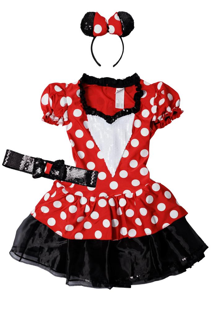Disguise Disney Cosplay Halloween Official Minnie Mouse Grim Red Minnie, Women's, Size M, Red, 67699B