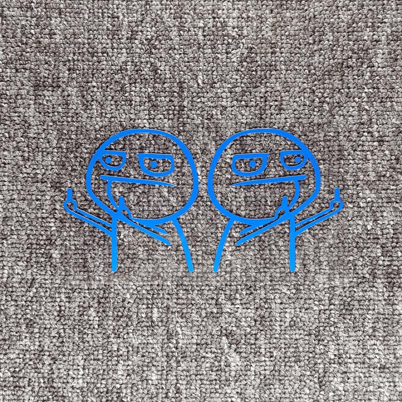 2 STÜCKE Autoaufkleber Mittelfinger Spott Lustige JDM Laser Reflektierende Dekoration Für Kofferraum Windschutzscheibe Stoßstange Motorrad Helm D25