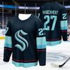 2026 Best-selling Men's Sea Monster Ice Hockey Training Deep Blue Ball Jersey Moisture-Wicking 3D Print Long Sleeve Kids