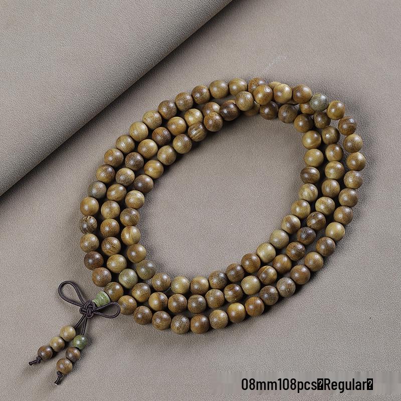 Argentina Green Sandalwood Men's and Women's Bracelet - 108 Beads, Prayer Beads of Yu Sandalwood & Rosewood.