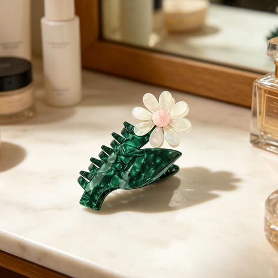 Women Hair Claw Bowknot Flower Shape Anti-slip Teeth Hair Clip Large