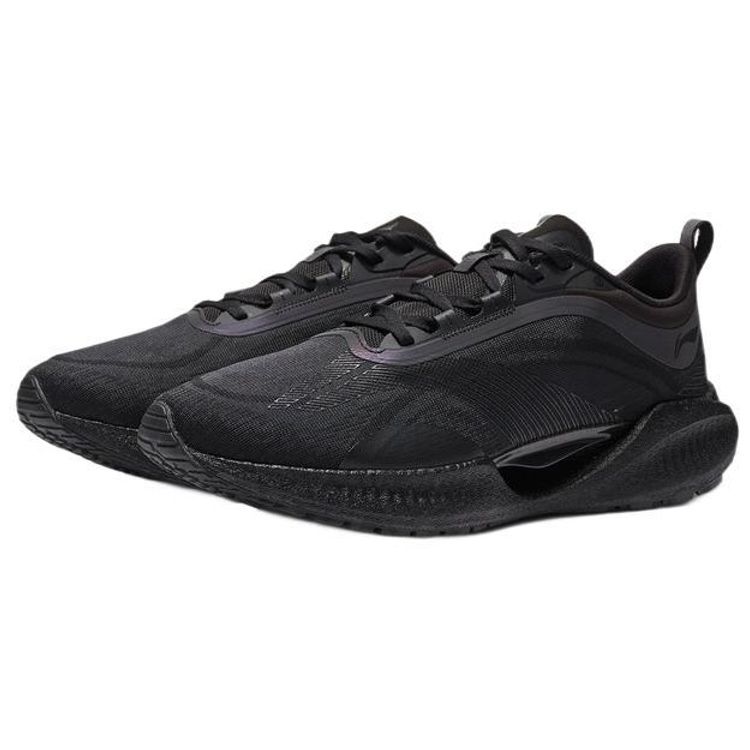 Li Ning Super Lightweight 19 Shock Absorption Non-Slip Wear-Resistant Reflective Low-Top Running Shoes Men Sneakers Black ARBS001-3