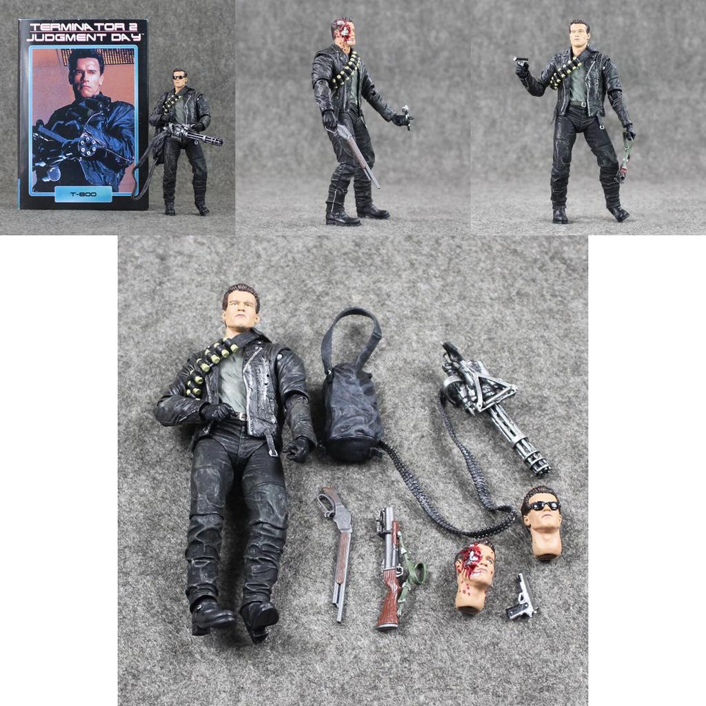 Neca 2 Terminator Tag der Abrechnung T800 Ultimate Deluxe Arnold 8" Action Neue Figur