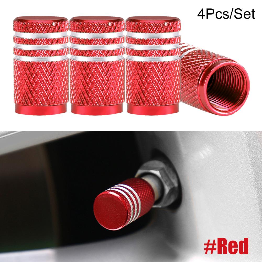 4Pcs/Set Tire Stem Valve Caps Aluminium Car Dustproof Caps Tire Wheel Stem Air Valve Caps  Tapones Para Llantas Accesorios Para