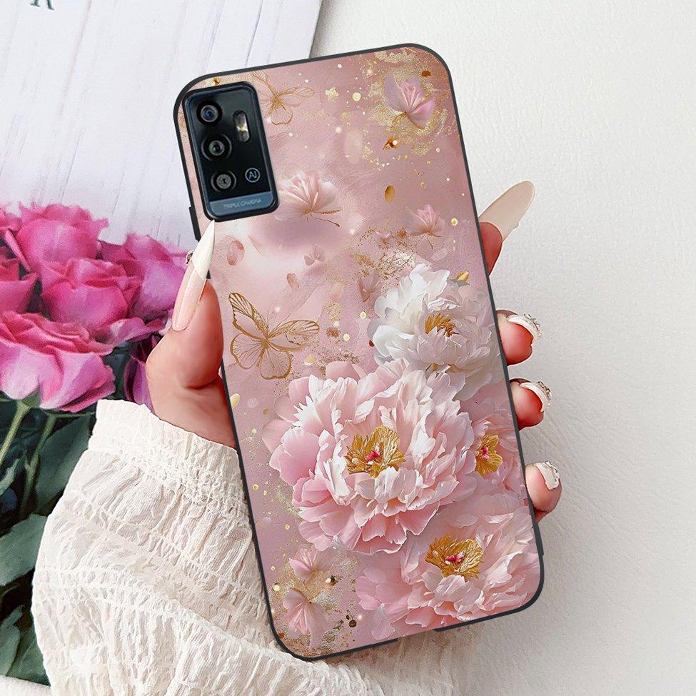 Für ZTE Blade A51 Hülle Für ZTE Blade A71 Case A7030 Luxus Schmetterling Liebe Süße Katze Cool Hübsch Löwe Bemalt Schwarzes Silikon