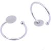 20pcs Stainless Steel Flat 8mm Pad Ring Base Blank DIY Finger Ring Bezels for Jewelry Making Accessories