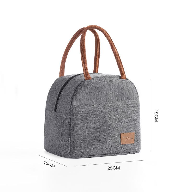 Thickened Insulated Round Lunch Bag - Portable, Large Capacity for Students and Outdoor Use