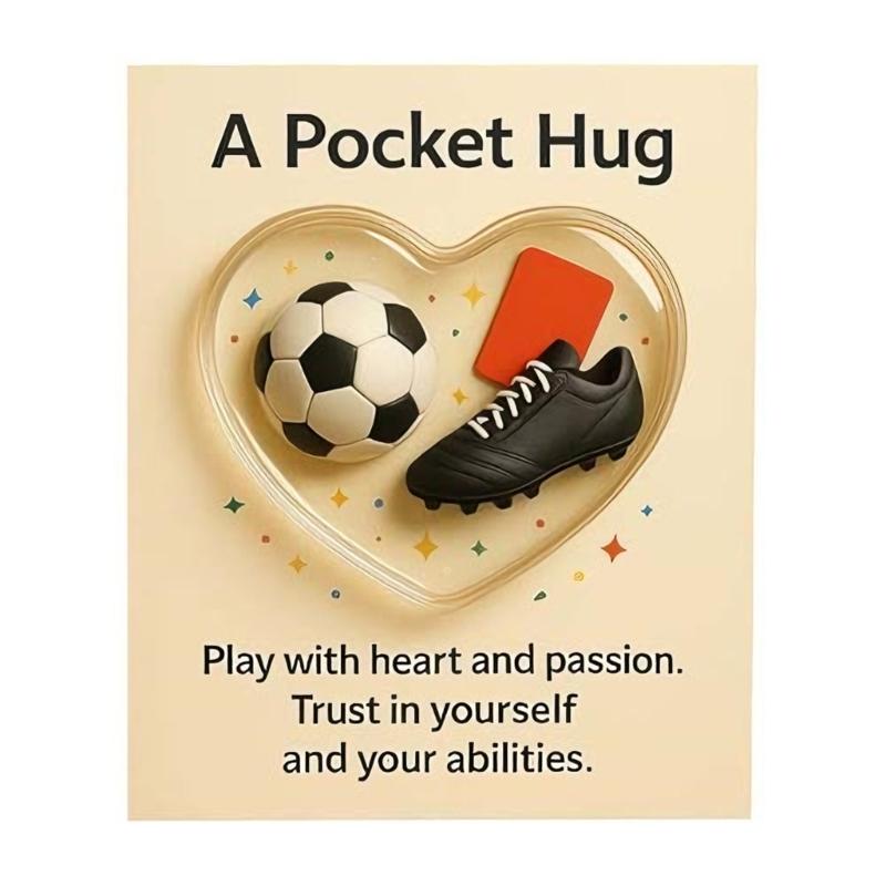 Portable Sports Theme Acrylic Pocket Hug Card Handmade Gift Perfect for Parties and Daily Surprises