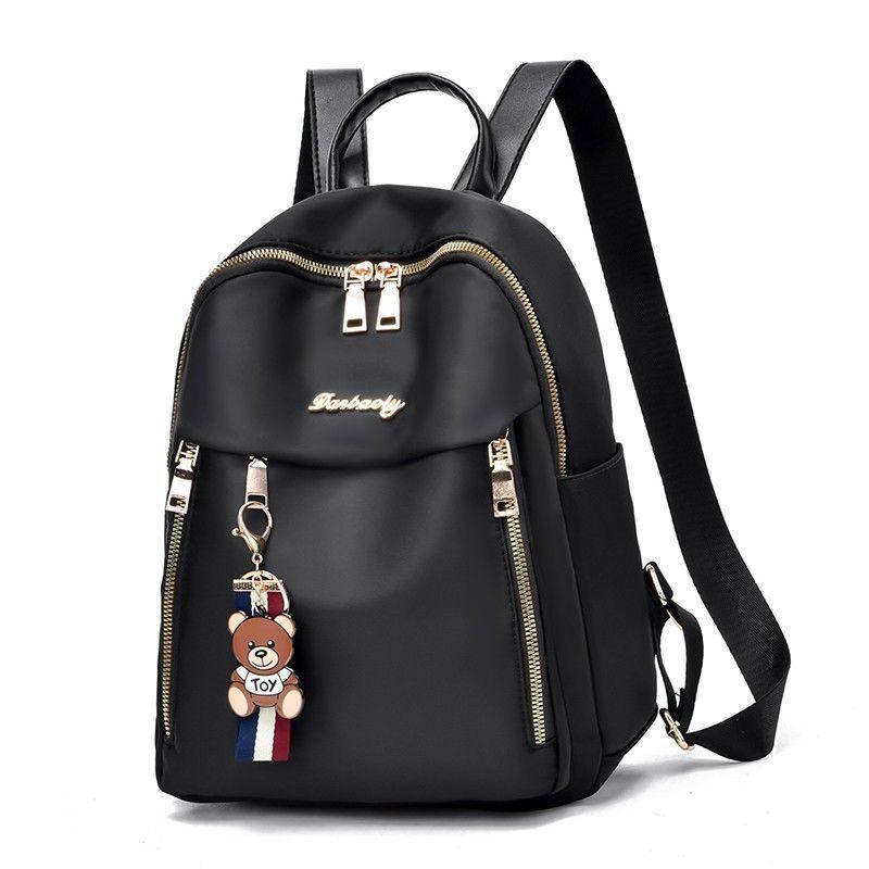 Ielgy Backpack Female Korean Version Student Schoolbag Large Capacity Ladies Oxford Cloth Bag Travel Fashion Bag