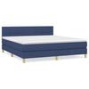3140631 vidaXL Lit à sommier tapissier avec matelas Bleu 160x200 cm Tissu