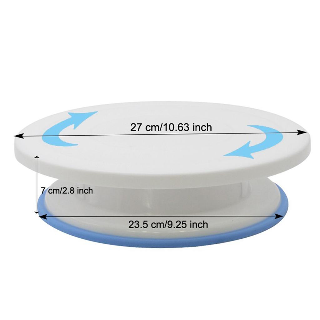 27cm Anti-skid Cake Decorating Turntable Dessert Decorators Swivel Plates Tools