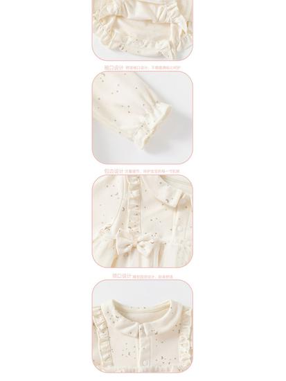 Newborn Girl Cotton Long Sleeve Romper - Autumn/Winter