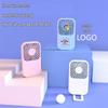 Square USB Handheld Mini Fan: Portable, Rechargeable Electric Pocket Fan with Printed Animal Design