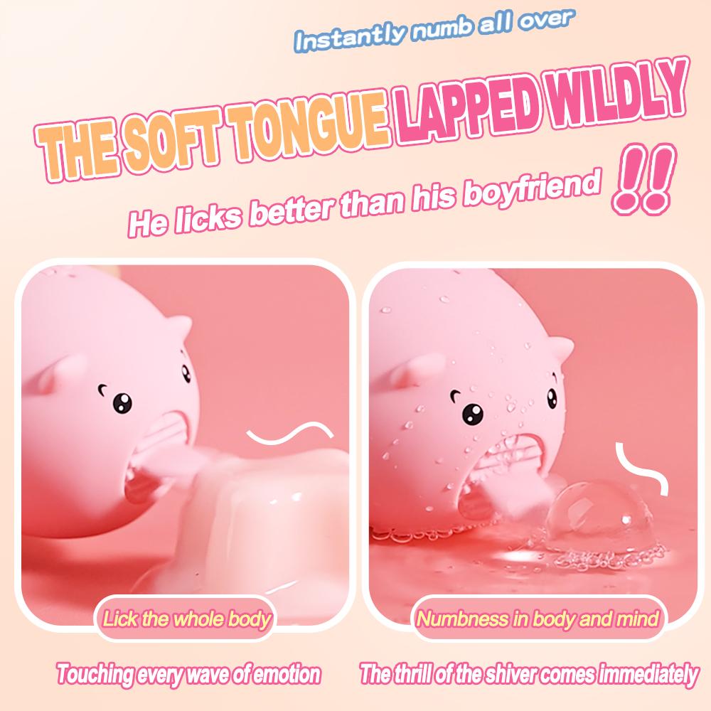 Cute Mini Pig Tongue Licking Toys For Woman Clitoral Nipples Anal Stimulation Vibrators Female Masturbation Sex Toys For Couples