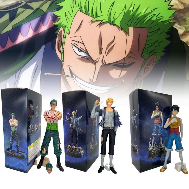 Piece Serious One Wound Luffy Sanji Zoro Toy Model Christmas Gift Desktop Decor